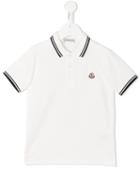 Moncler Kids Classic Polo Shirt, Boy's, Size: 12 Yrs, White