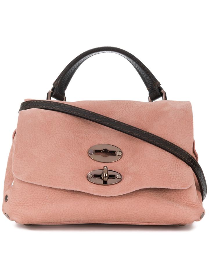 Zanellato Stud Detailed Mini Satchel Bag - Pink & Purple