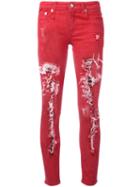 R13 Kate Skinny Jeans, Women's, Size: 27, Red, Cotton/spandex/elastane