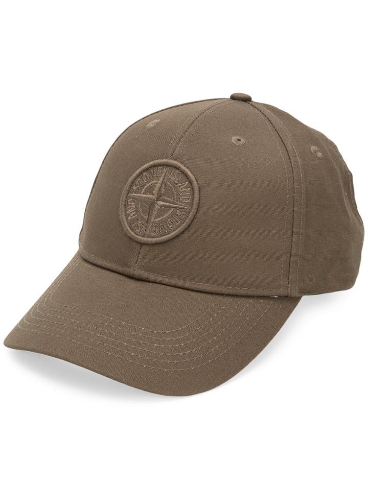 Stone Island Logo Patch Cap - Green