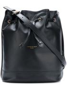 Longchamp Drawstring Bucket Shoulder Bag - Black