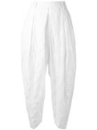 Issey Miyake - Harem Trousers - Women - Cotton - 2, White, Cotton