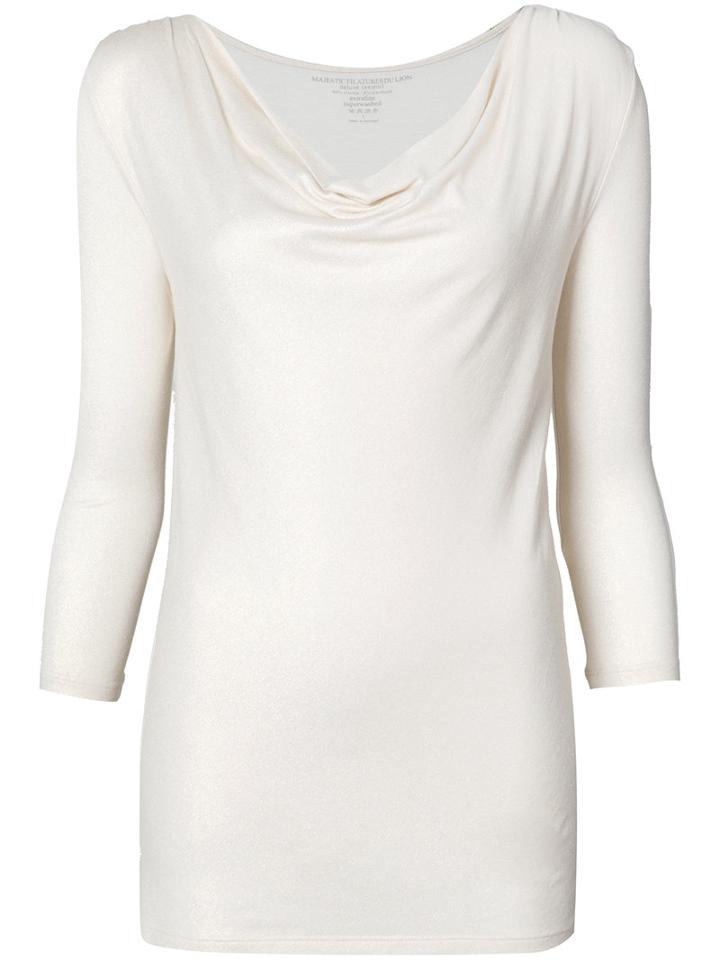 Majestic Filatures - Cowl Neck Top - Women - Linen/flax - 3, Grey, Linen/flax