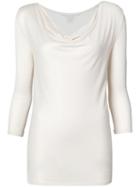 Majestic Filatures - Cowl Neck Top - Women - Linen/flax - 3, Grey, Linen/flax