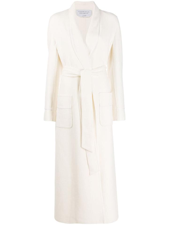 Gabriela Hearst Eduardo Wrap Coat - White