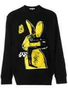 Mcq Alexander Mcqueen Abstract Rabbit Print Sweatshirt - Black