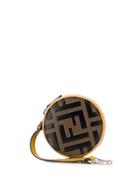Fendi Round Logo Print Purse - Yellow