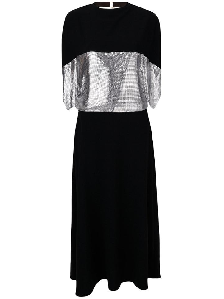 Jw Anderson Chainmail-embellished Jersey Dress - Black