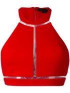 Alexander Wang - Fish Line Detail Bikini Top - Women - Nylon/spandex/elastane - S, Women's, Red, Nylon/spandex/elastane