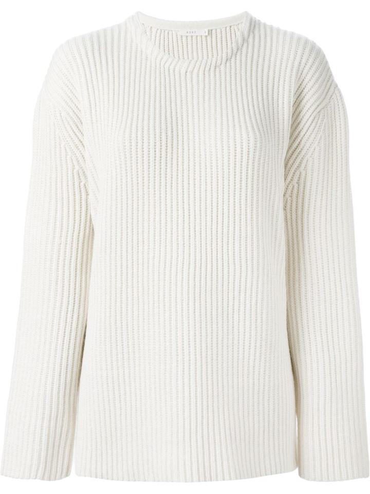 6397 Ribbed Sweater, Women's, Size: Small, White, Cashmere/wool