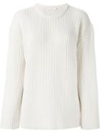 6397 Ribbed Sweater, Women's, Size: Small, White, Cashmere/wool