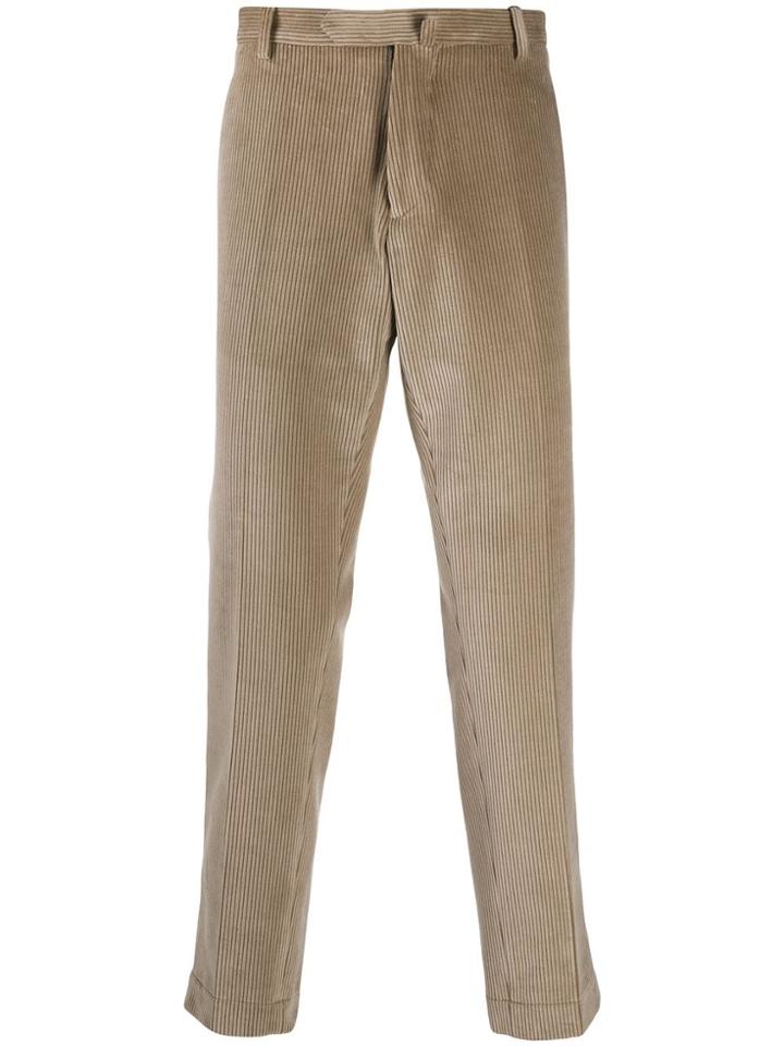 Dell'oglio Tapered Corduroy Trousers - Neutrals
