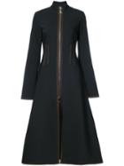 Ellery - Ellery Zipped Front Coat - Women - Silk/polyester/spandex/elastane/wool - 8, Black, Silk/polyester/spandex/elastane/wool