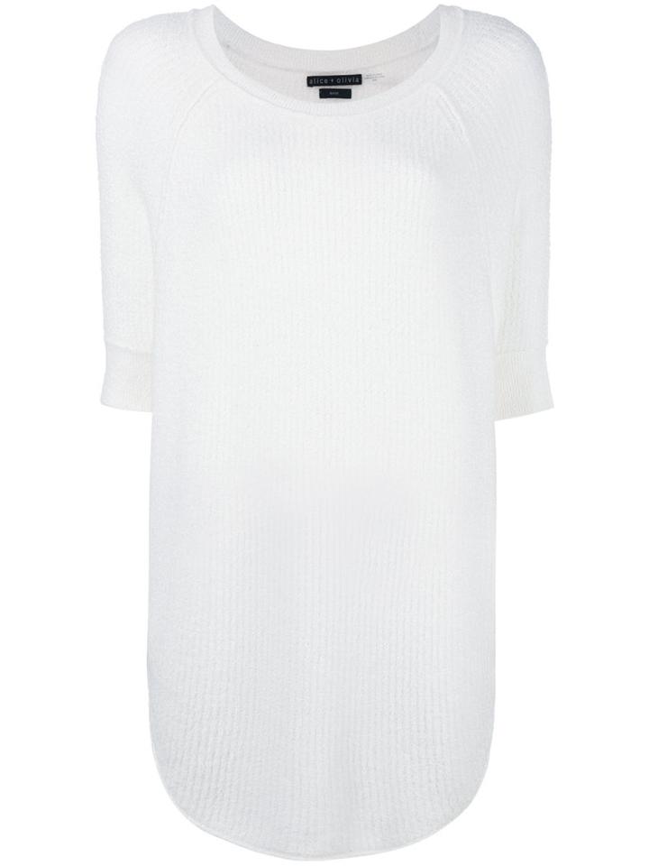 Alice+olivia Long Jumper, Women's, Size: Small, White, Nylon/spandex/elastane