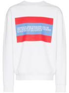 Calvin Klein Jeans Logo Crew Neck Sweater - White