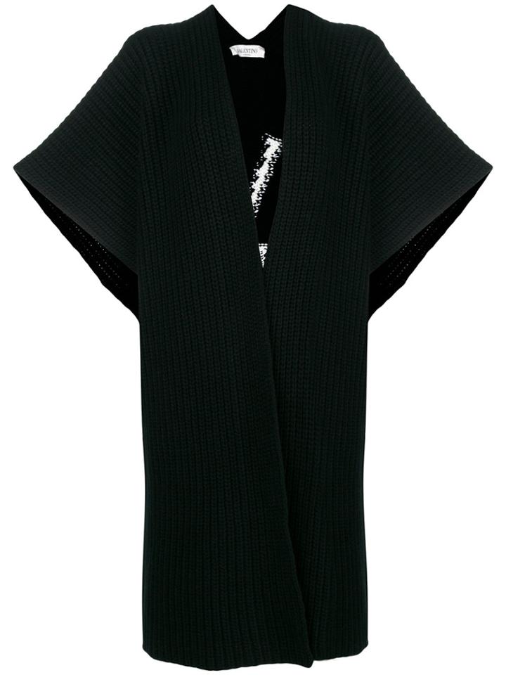 Valentino Vltn Knitted Cardigan - Black