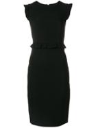 P.a.r.o.s.h. Fitted Ruffle Dress - Black