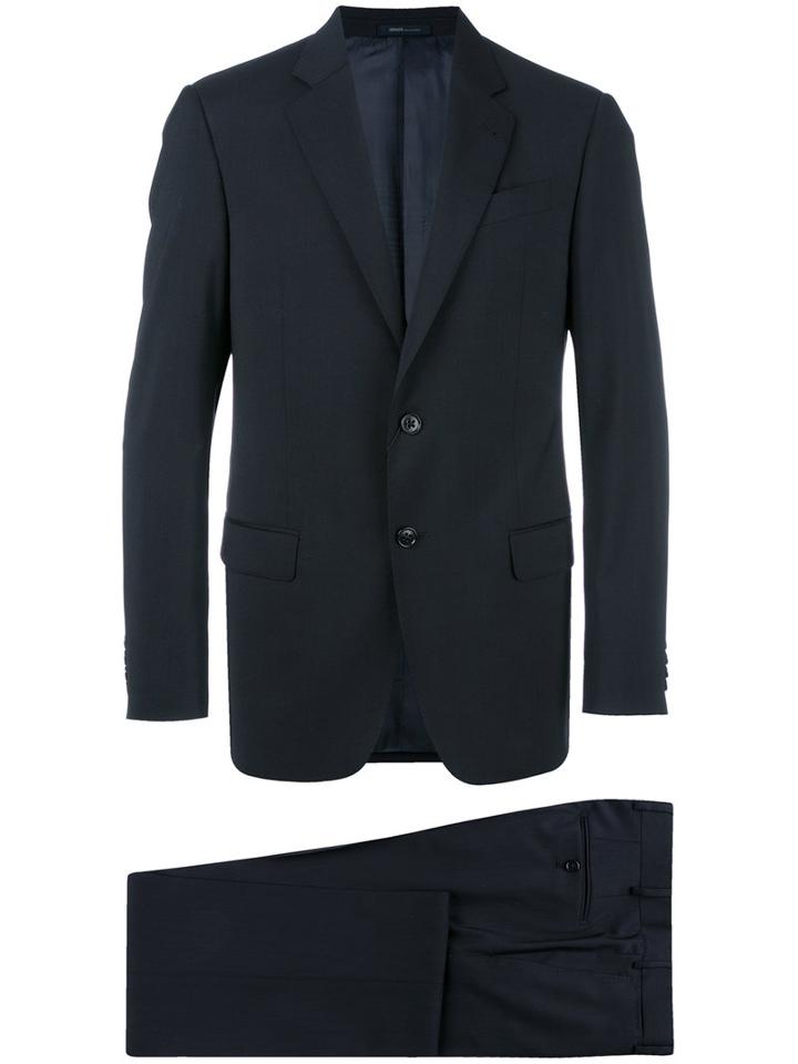 Armani Collezioni Two-piece Suit, Men's, Size: 48, Blue, Wool/viscose