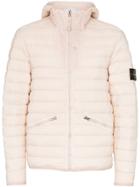 Stone Island Hooded Feather Down Padded Jacket - Neutrals