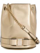 Salvatore Ferragamo Vara Bow Bucket Tote - Gold