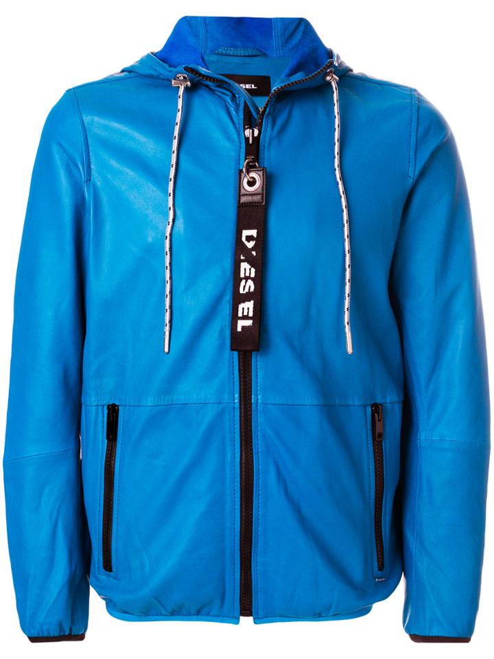 Diesel Contrast Zip Jacket - Blue