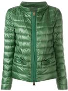 Herno Quilted Cropped Jacket - Green