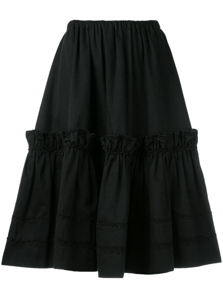 Yves Saint Laurent Pre-owned Rive Gauche Tiered Skirt - Black