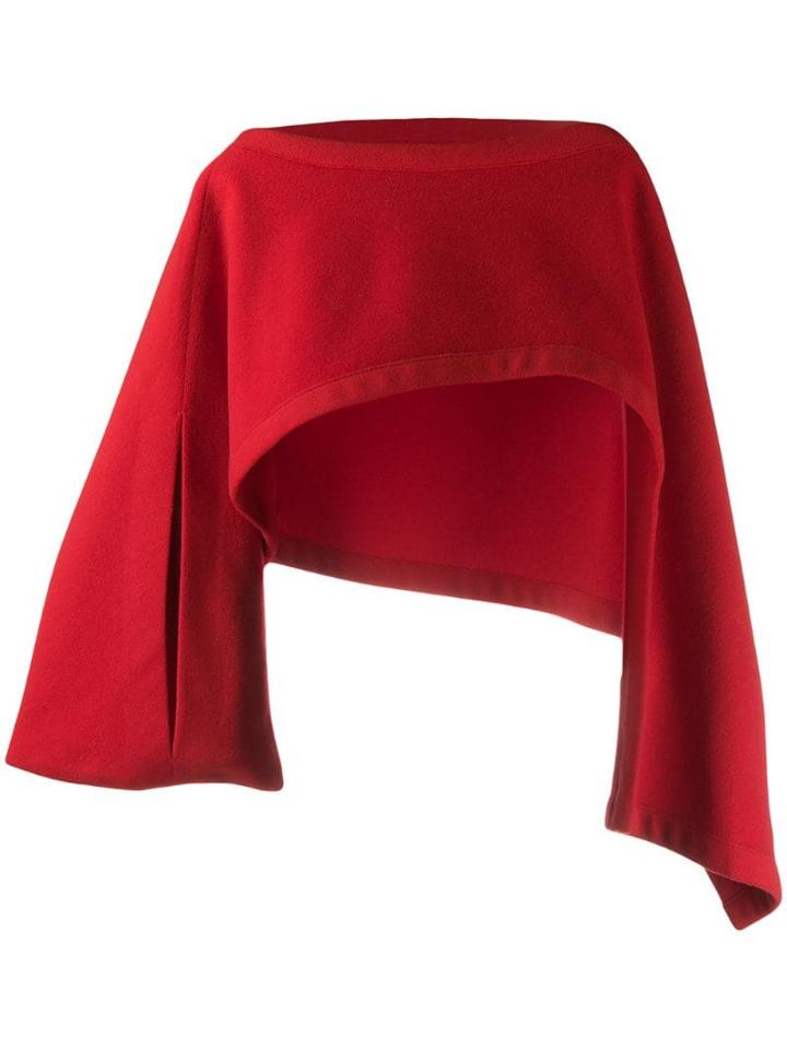 Yohji Yamamoto Pre-owned 1990's Asymmetric Cropped Top - Red