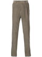 Canali Pleat Front Trousers - Green