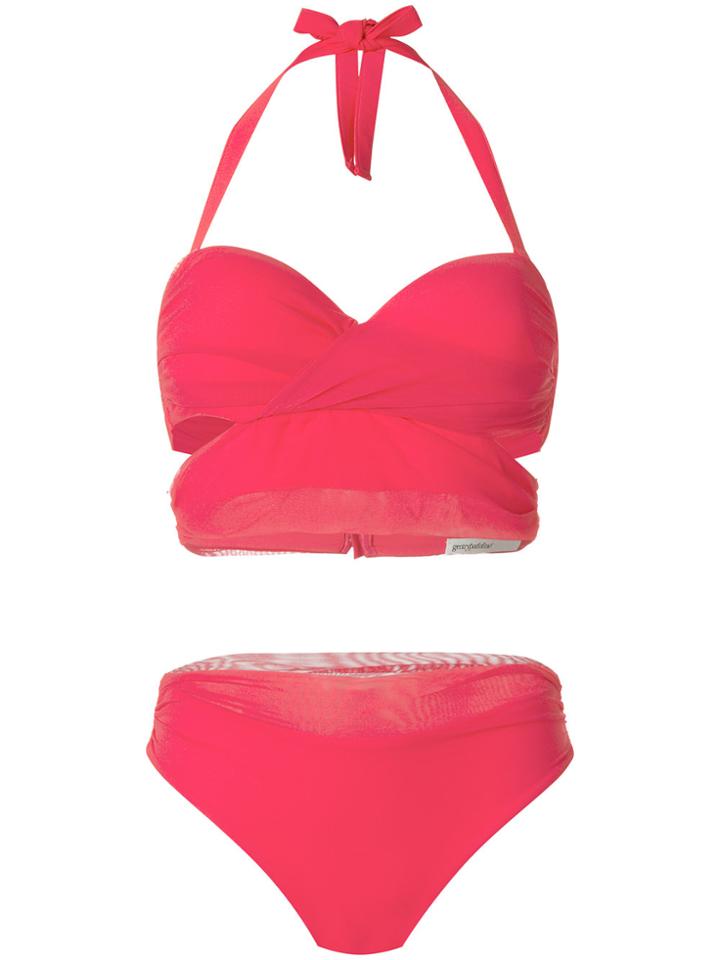 Gentry Portofino Two-piece Tulle Bikini - Pink & Purple