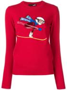 Love Moschino Ski Embroidered Sweater - O87 Red