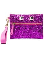 Anya Hindmarch Purple Glitter Circulus Eyes Zip Pouch - Pink & Purple