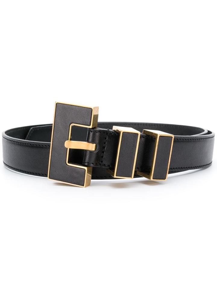Saint Laurent Geometric Belt - Black