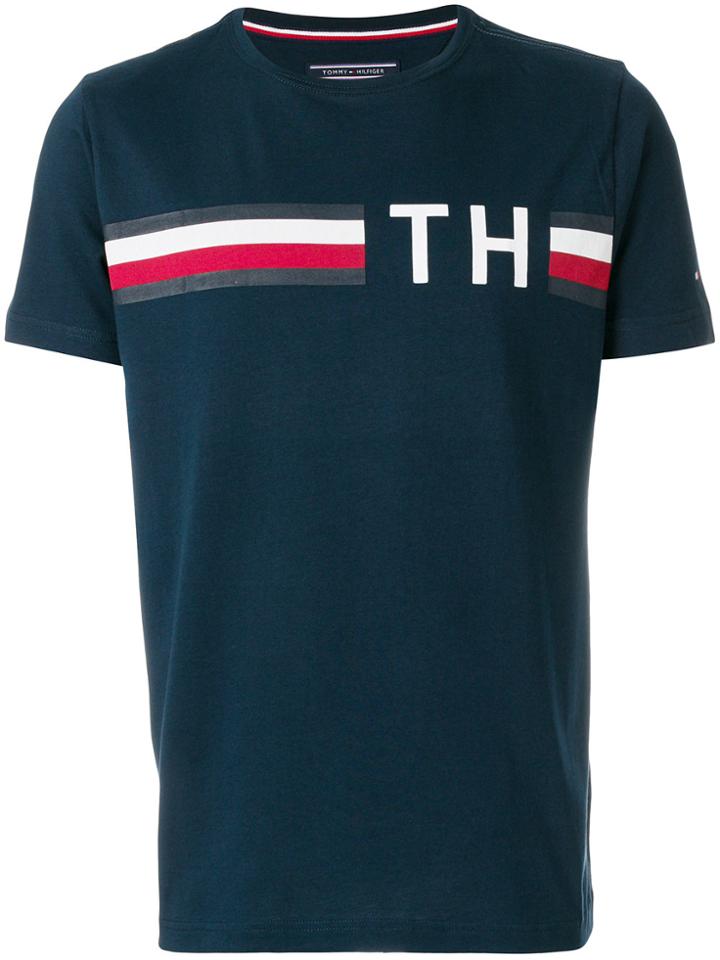 Tommy Hilfiger Logo Print T-shirt - Blue