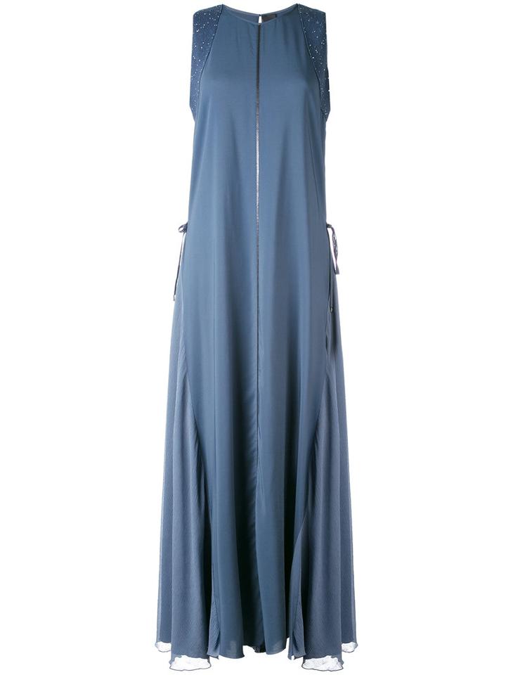 Lorena Antoniazzi - Shift Dress - Women - Silk/cotton/spandex/elastane/viscose - 42, Blue, Silk/cotton/spandex/elastane/viscose