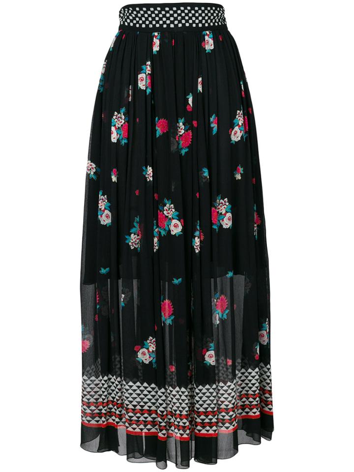 Philosophy Di Lorenzo Serafini Floral Print Skirt - Black