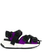 Mm6 Maison Margiela Safety Strap Platform Sneakers - Purple