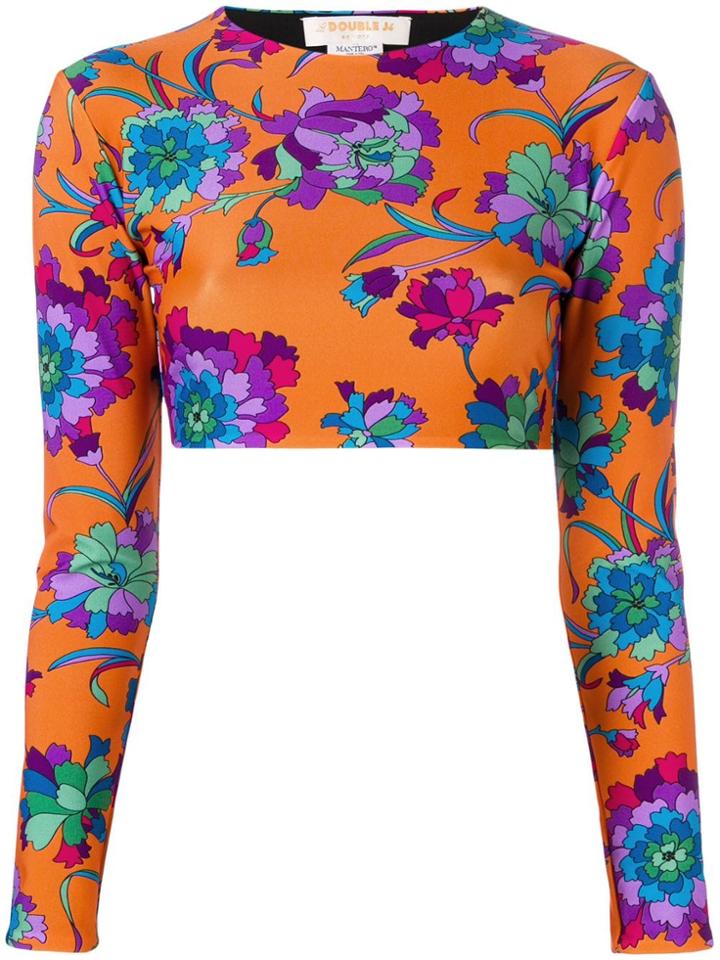 La Doublej Cropped Surf Top - Orange