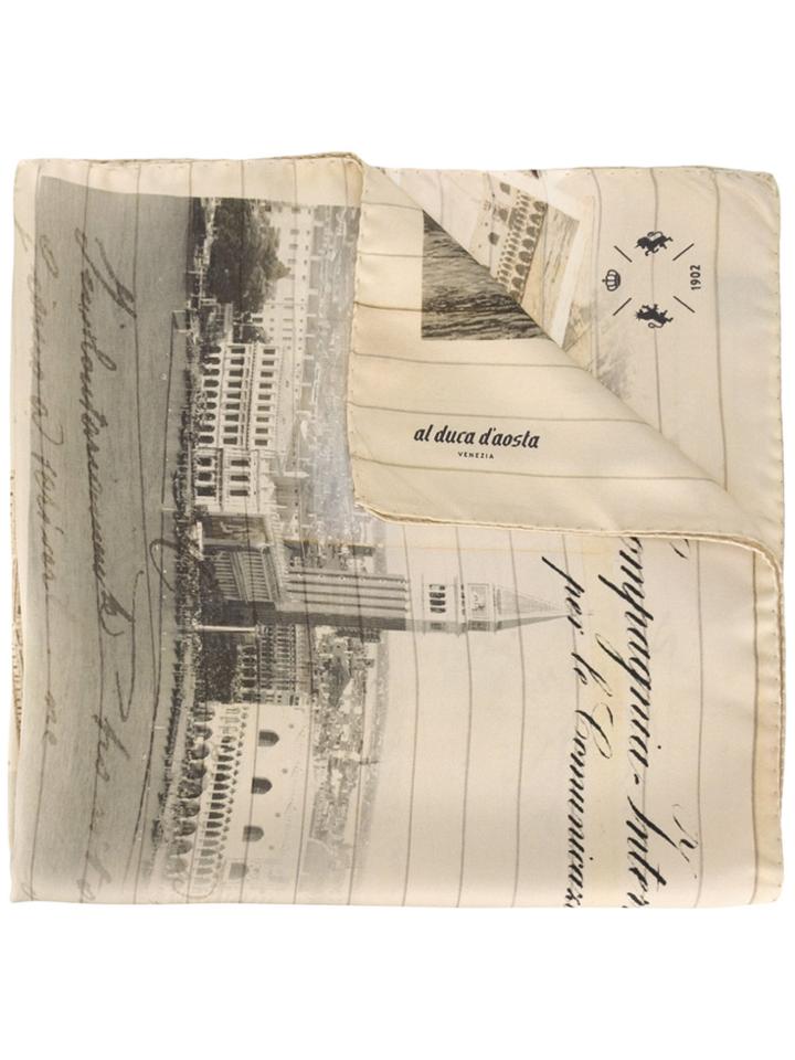 Al Duca D'aosta 1902 Printed Scarf - Nude & Neutrals