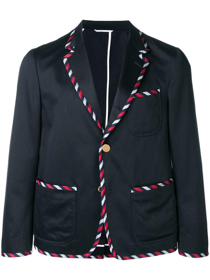 Thom Browne Unconstructed Tux Sack Sport Coat - Blue