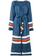 Vita Kin - Striped Maxi Dress - Women - Linen/flax - Xs, Blue, Linen/flax