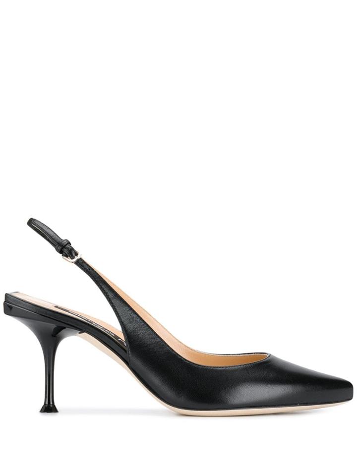 Sergio Rossi Milano Slingbacks - Black