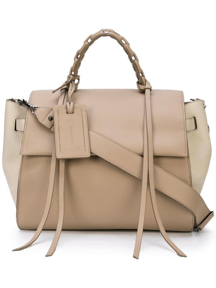 Elena Ghisellini Large Foldover Tote Bag - Grey
