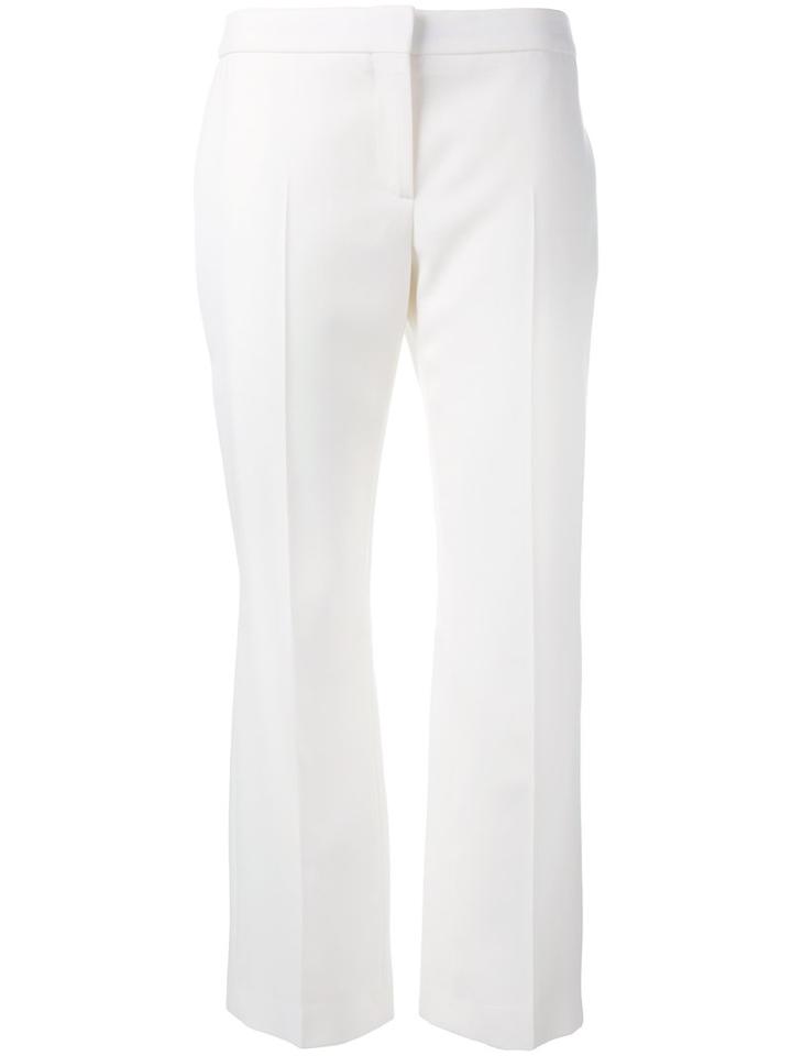 Alexander Mcqueen Straight Tailored Trousers, Women's, Size: 44, White, Virgin Wool/cupro