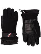 Moncler Grenoble Black Panelled Logo Ski Gloves