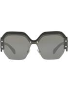 Miu Miu Eyewear Sorbet Oversized Sunglasses - Black