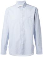 Oliver Spencer Eton Collar Shirt, Men's, Size: 17, Blue, Cotton