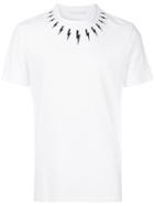 Neil Barrett - Lightning Bolt Collar T-shirt - Men - Cotton - L, White, Cotton