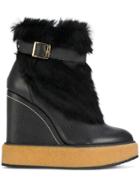Paloma Barceló Wedge Ankle Boots - Black