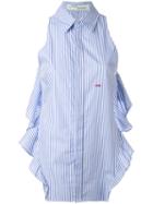 Off-white - Striped Sleeveless Shirt - Women - Cotton - M, White, Cotton